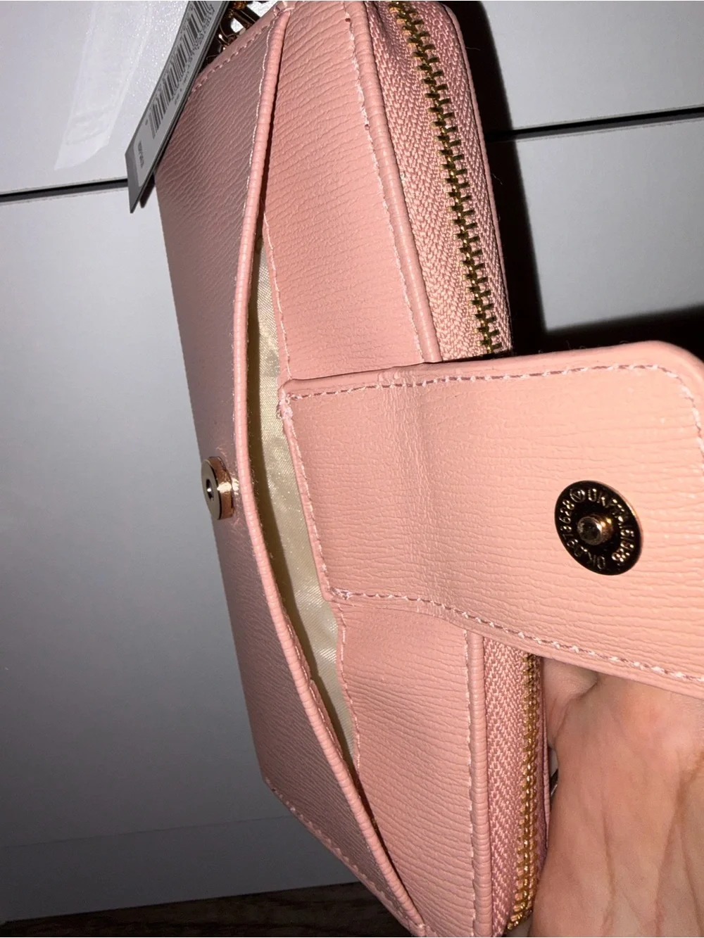 bebe Pink Women's Wallet with Gold Accent